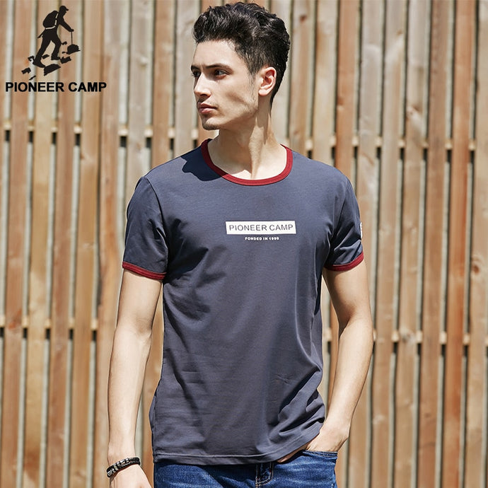 Pioneer Camp Summer Letters Printed Camiseta Men O Neck T shirt Fitness Clothing Soft Breathable Causal Men Tshirt For Male