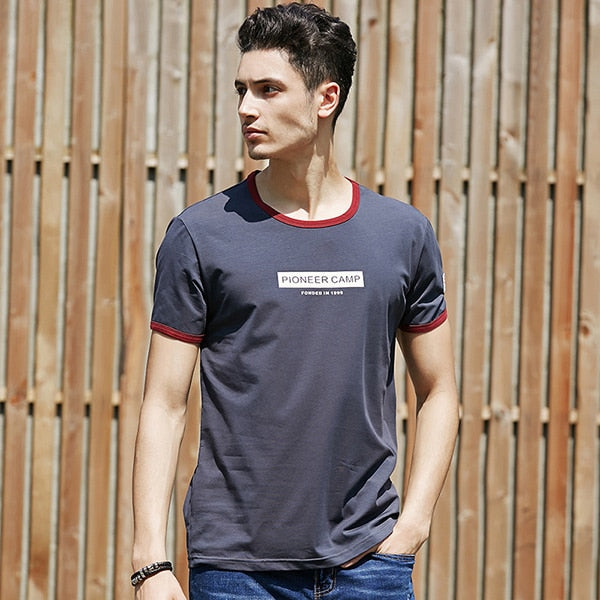 Pioneer Camp Summer Letters Printed Camiseta Men O Neck T shirt Fitness Clothing Soft Breathable Causal Men Tshirt For Male