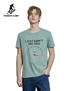Pioneer camp new short sleeve t shirt men brand clothing fashion clock print t-shirt 100% cotton quality tshirts male ADT902116