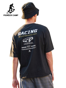 Pioneer camp Pure 100% Cotton Men Tshirt Short Sleeve Printed Casual O-neck Loose Summer T shirt For Men Tops Tees ADT901093