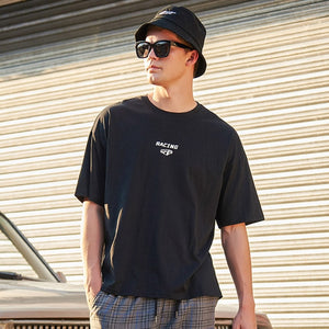 Pioneer camp Pure 100% Cotton Men Tshirt Short Sleeve Printed Casual O-neck Loose Summer T shirt For Men Tops Tees ADT901093